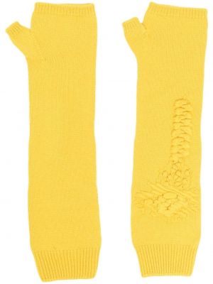 Rękawiczki z kaszmiru Barrie żółte