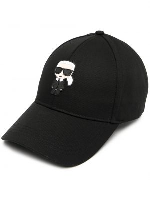 Хлопковая кепка Karl Lagerfeld, черная