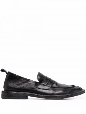 Skinn loafers Moma svart