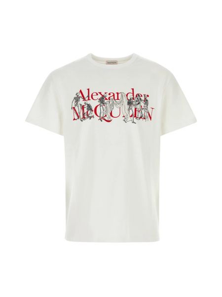 Koszulka bawełniana casual Alexander Mcqueen biała