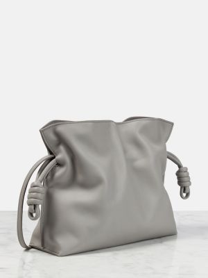 Usnjena pisemska torbica Loewe siva