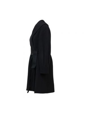 Abrigo de lana con mangas globo Nenette negro