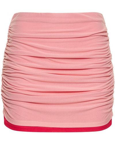Mini sukně se síťovinou Simon Miller - růžová
