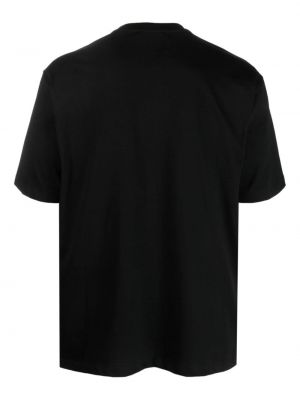 Bavlněné tričko s potiskem jersey Mauna Kea černé