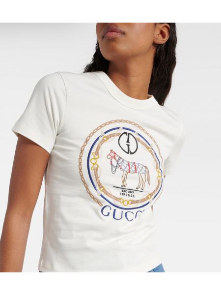 Jersey t-shirt aus baumwoll Gucci