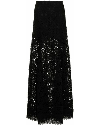 Rozšířená sukně s vysokým pasem Macgraw - černá