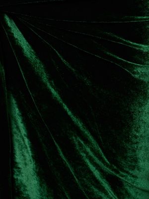 Žametna midi obleka iz rebrastega žameta z dolgimi rokavi Petar Petrov