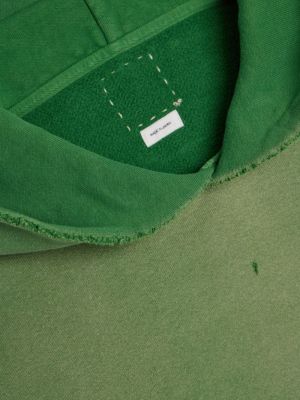 Pamučna hoodie s kapuljačom s izlizanim efektom Visvim zelena