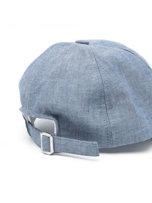 Haftowana czapka z daszkiem Maison Kitsune niebieska