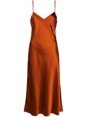 Gyapjú virágos ruha nyomtatás Polo Ralph Lauren narancsszínű