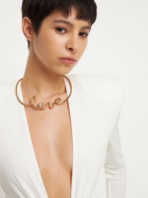 Ogrlica s kristalima Dolce & Gabbana zlatna