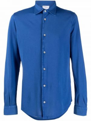 Camisa con botones Fedeli azul