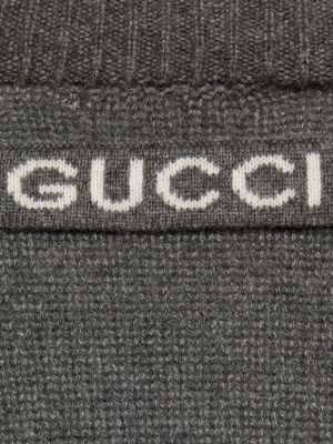 Cardigan di cachemire Gucci grigio