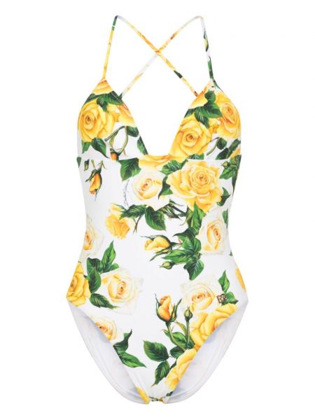 Kupaći kostim s cvjetnim printom s printom Dolce & Gabbana