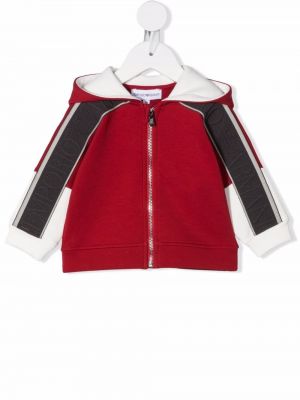 Hætte lynlås bomberjakke for piger Emporio Armani Kids rød