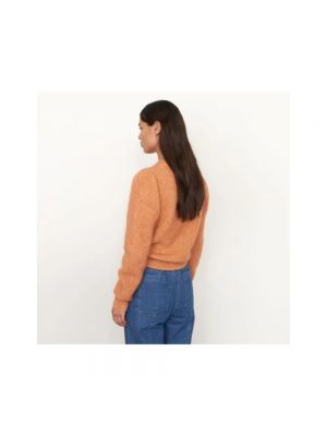 Jersey de lana de tela jersey de lana mohair Second Female naranja
