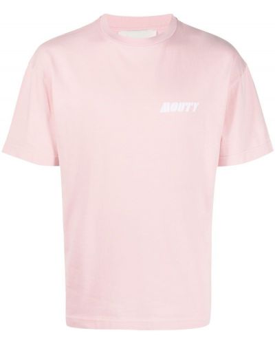 Тениска с принт Mouty розово