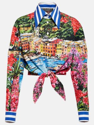 Jersey tryckt bomull t-shirt Dolce&gabbana