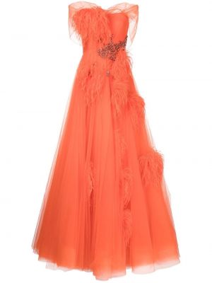 Fjær dress Jenny Packham oransje