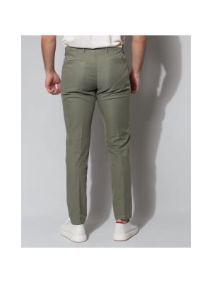 Pantalones chinos slim fit de algodón Briglia verde