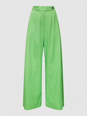 Lniane spodnie relaxed fit Tommy Hilfiger zielone