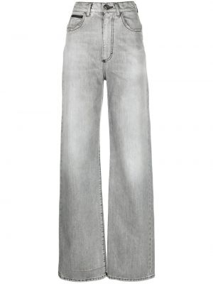 Pantaloni a vita alta Philipp Plein grigio
