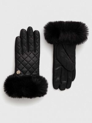 Kožené rukavice Liu Jo černé
