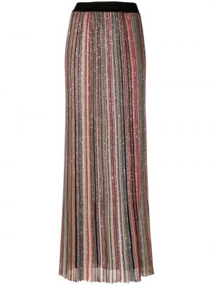 Plisovaná dlhá sukňa Missoni hnedá