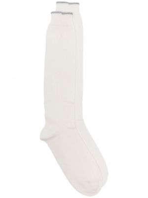 Pletené ponožky Eleventy bílé