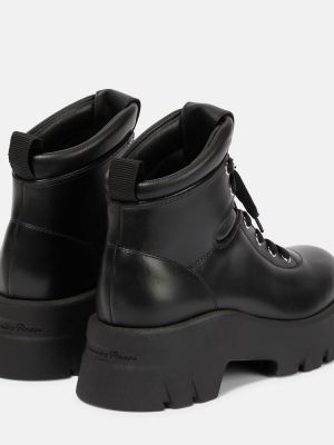 Kožené trekingové topánky Gianvito Rossi čierna