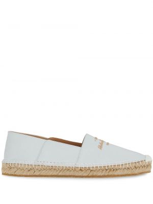 Espadrillos med broderi Ferragamo vit