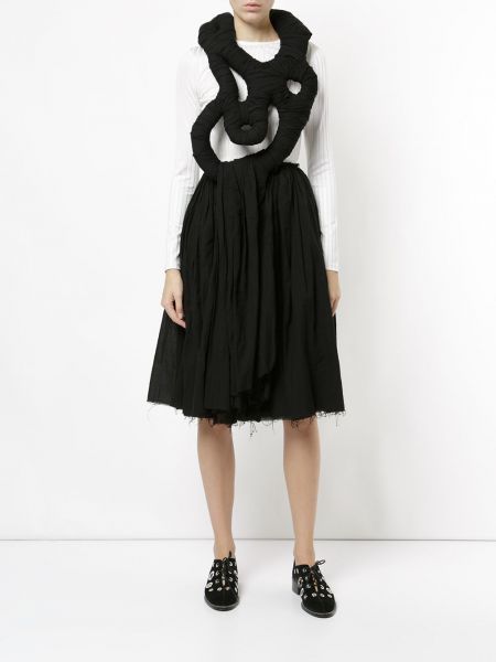 Vestido con estampado abstracto drapeado Comme Des Garçons Pre-owned negro