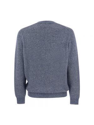 Jersey de lana de alpaca de algodón Brunello Cucinelli azul