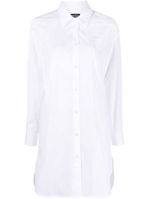 Robe chemise en coton Diesel blanc