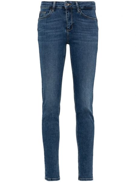 Skinny fit džínsy s vysokým pásom Liu Jo modrá