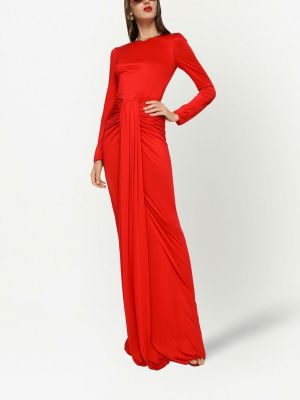 Drapiruotas vakarinė suknelė Dolce & Gabbana raudona