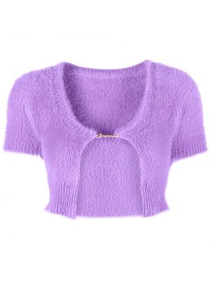 Cardigan en tricot Jacquemus violet