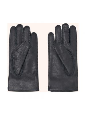 Rękawiczki skórzane Kiton czarne