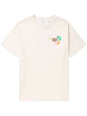 T-shirt avec imprimé slogan en coton à imprimé Chocoolate blanc