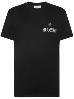 T-shirt mit kristallen Philipp Plein schwarz