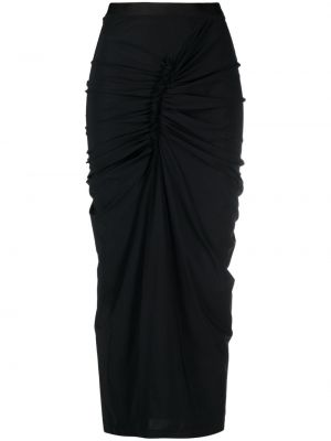 Drapovaný midi sukňa Atlein čierna