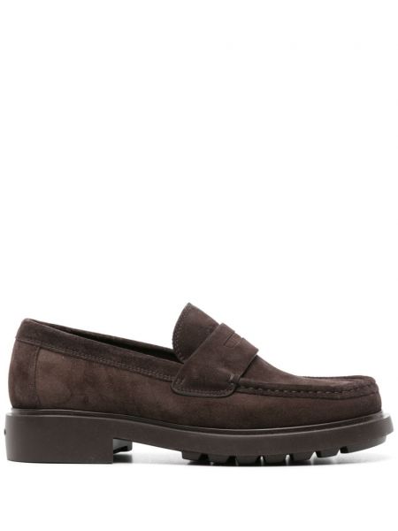 Pantofi loafer din piele de căprioară Ferragamo maro