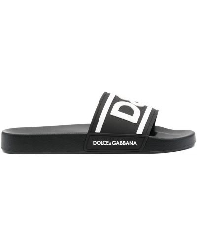 Strand trykt flip-flops Dolce & Gabbana svart