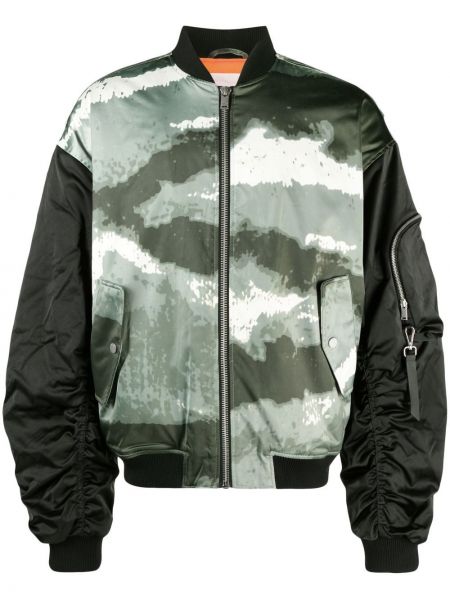 Giacca bomber con stampa oversize camouflage Young Poets