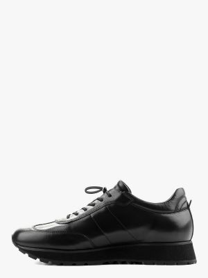 Кожаные кроссовки Leberdes черные