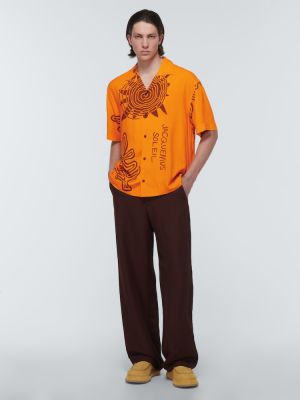 Camicia con stampa Jacquemus arancione