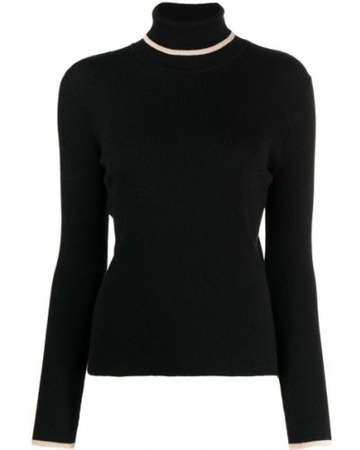 Плетен пуловер Boutique Moschino черно