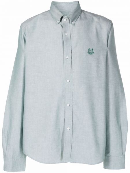 Camisa con bordado Kenzo verde