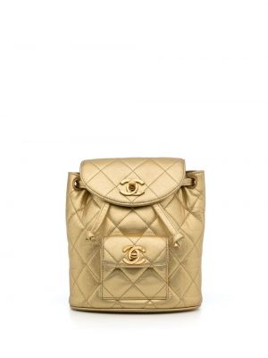 Prešívaný batoh Chanel Pre-owned zlatá