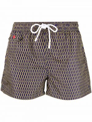 Trykt shorts Kiton blå